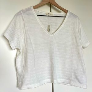 NWT Madewell Textured V-Neck Setlist Boxy Top